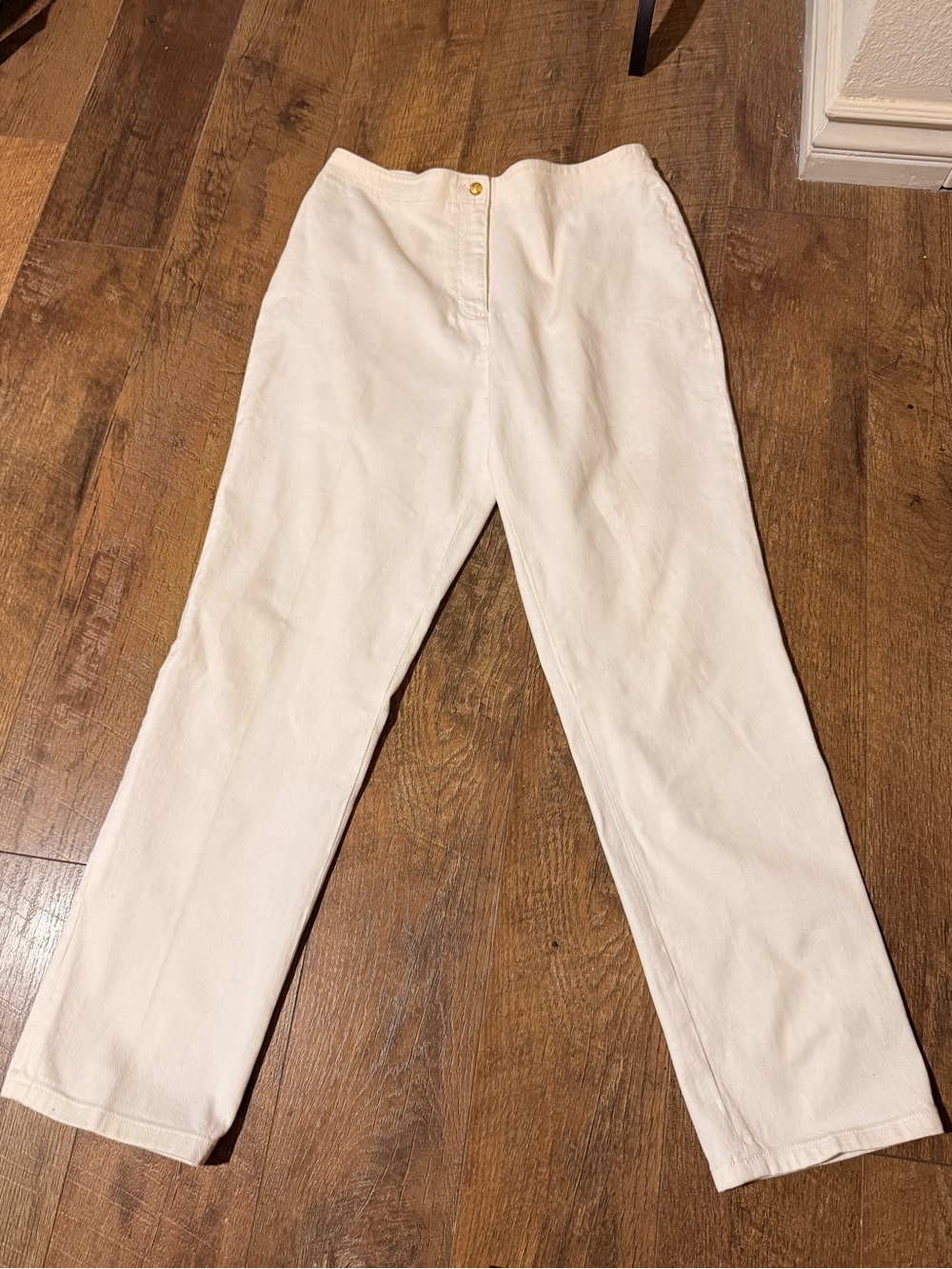 VTG Lauren Jeans Co Ralph Lauren White High Rise Straight Leg 90s Mom Pants 12